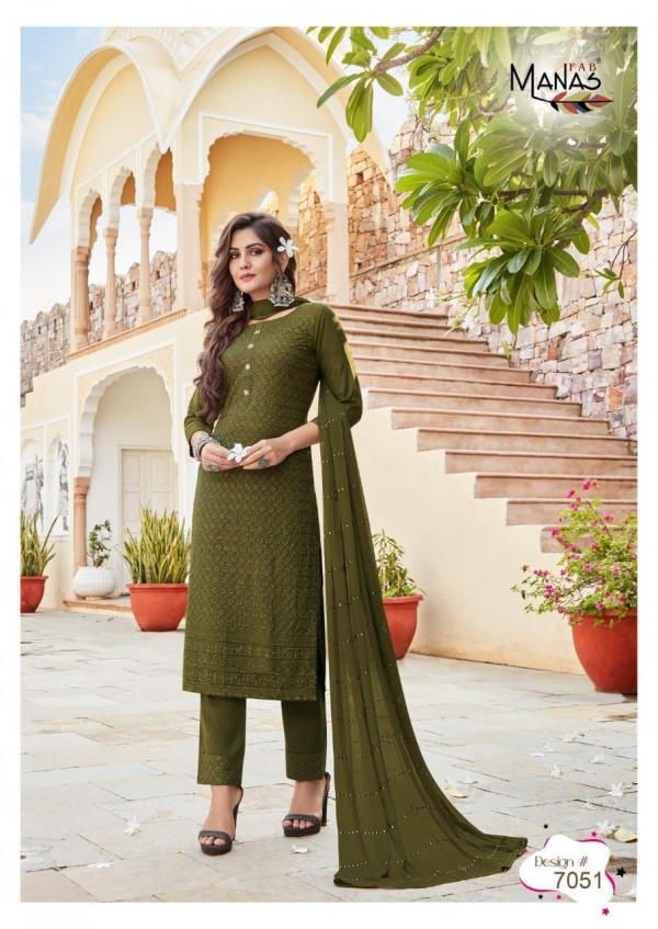 Manas Schiffli Vol 9 Rayon Designer Eork Readymade Suit